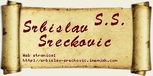 Srbislav Srećković vizit kartica
